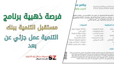فرصة ذهبية برنامج مستقبل التنمية ببنك التنمية عمل جزئي عند بعد